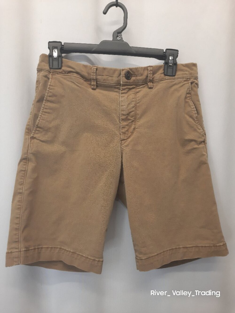 GAP Mens Essential Khaki Shorts Size 29 Tan Brown Flat Front Stretch Casual 10"